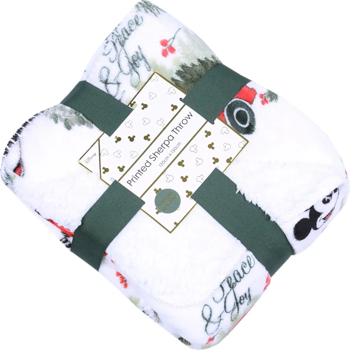 Disney Mickey Sherpa Deken 120x150cm Wit