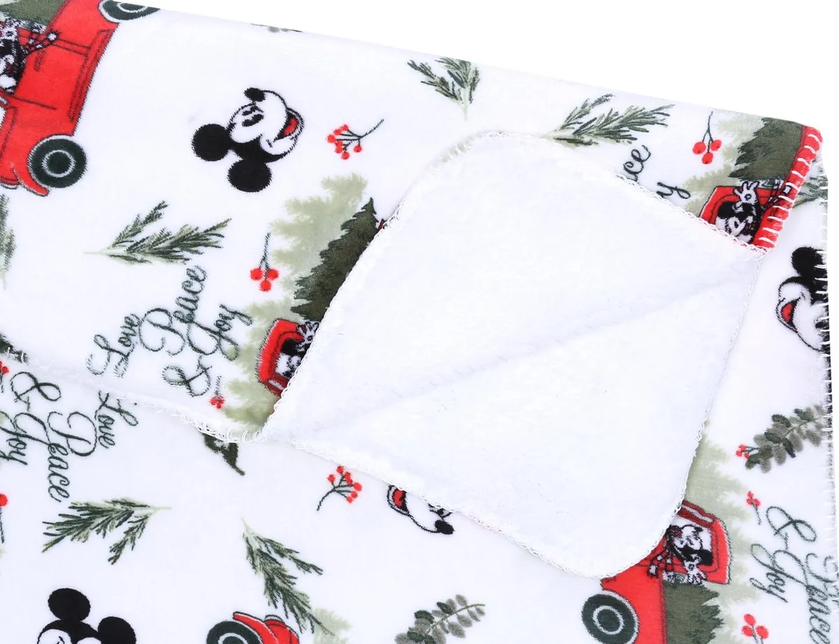 Disney Mickey Sherpa Deken 120x150cm Wit - afbeelding 3 van 3