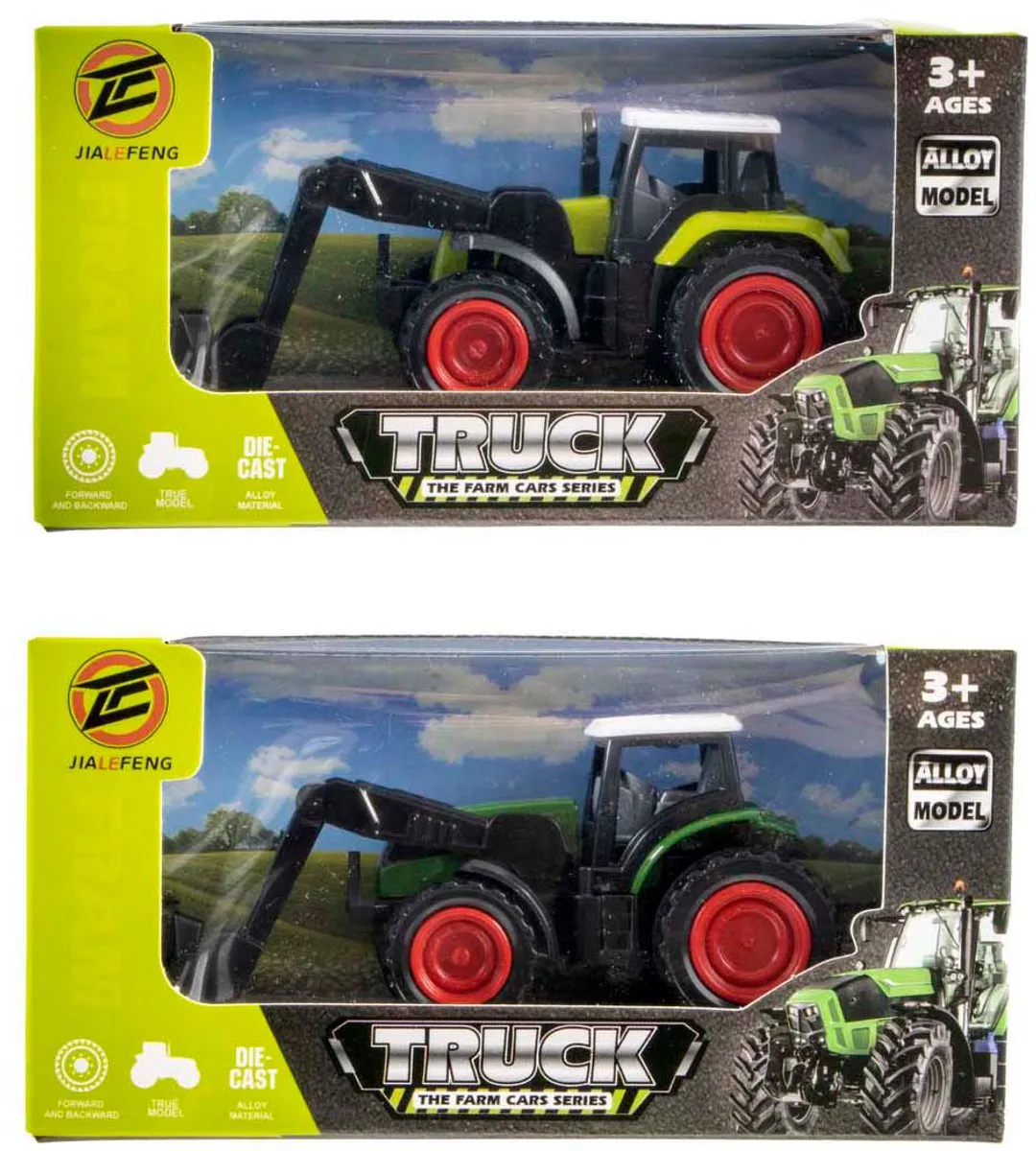 Jono Toys Metalen Tractor 4556 - Multi Kleuren
