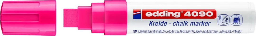 edding 4090 Krijtmarker Neonroze - Roze - afbeelding 6 van 6