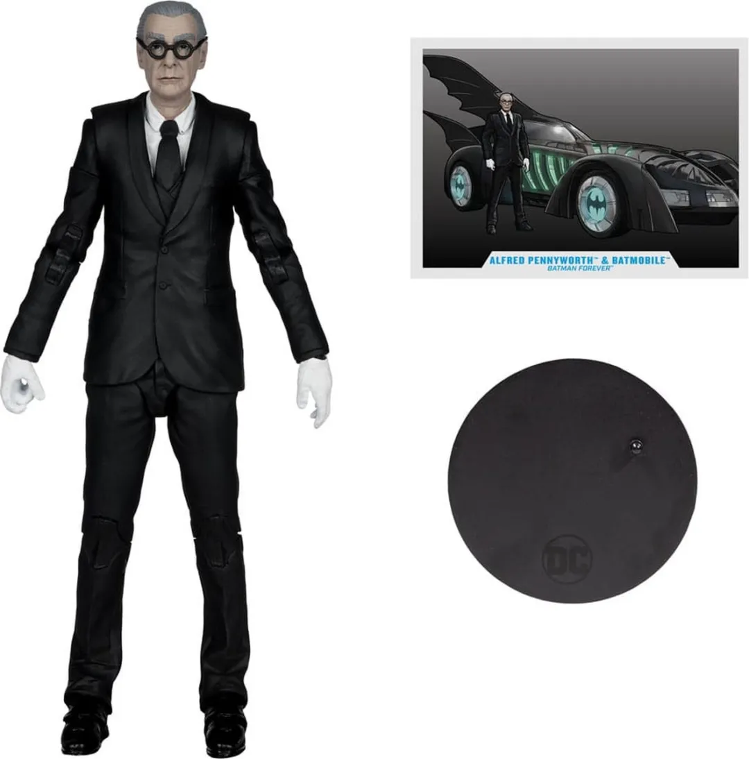 McFarlane Toys Batman Forever Alfred Pennyworth & Batmobile - 79cm