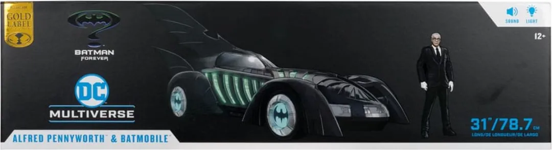 McFarlane Toys Batman Forever Alfred Pennyworth & Batmobile - 79cm