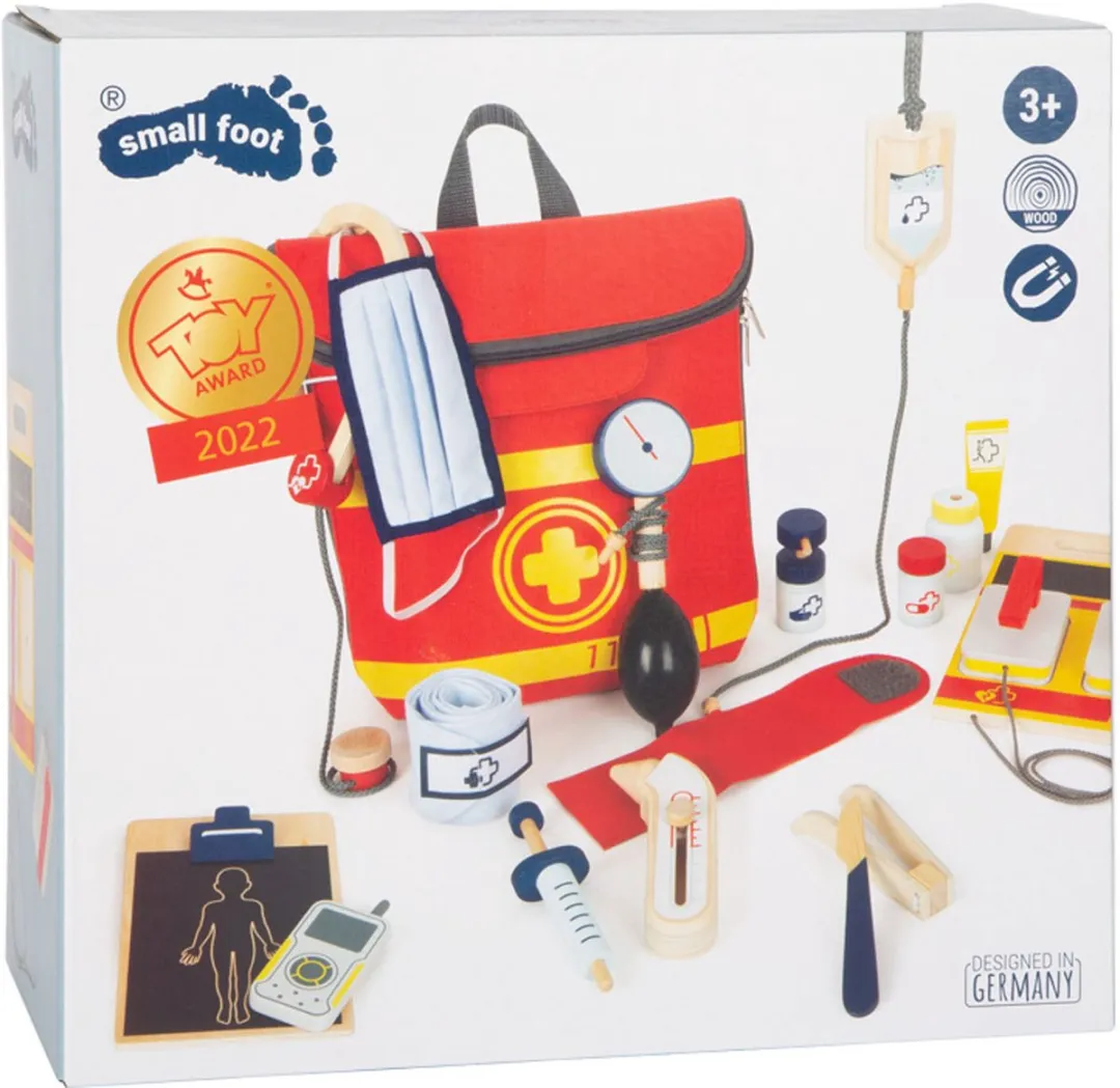 Small Foot Doktersrugzak Speelset 25-delig - Rood - afbeelding 6 van 6