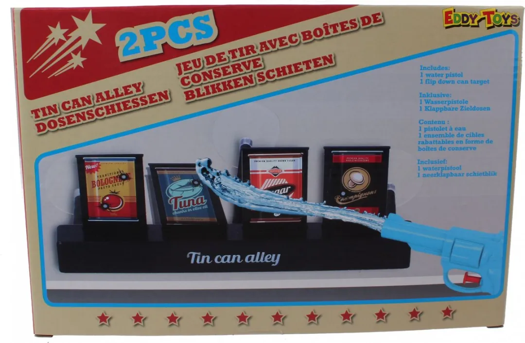 Eddy Toys Schietspel Blikken Schieten 2-delig - Multicolor