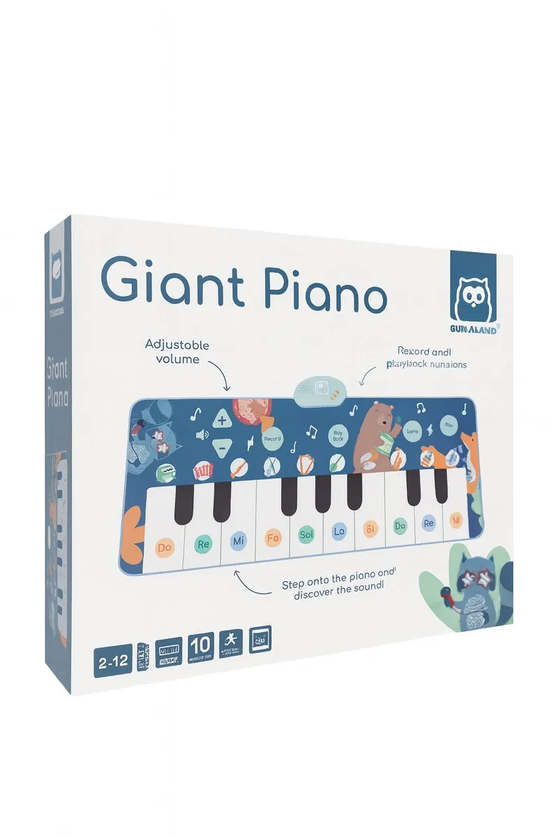 Eurekakids Giant Piano Vloerpiano 150cm - Blauw