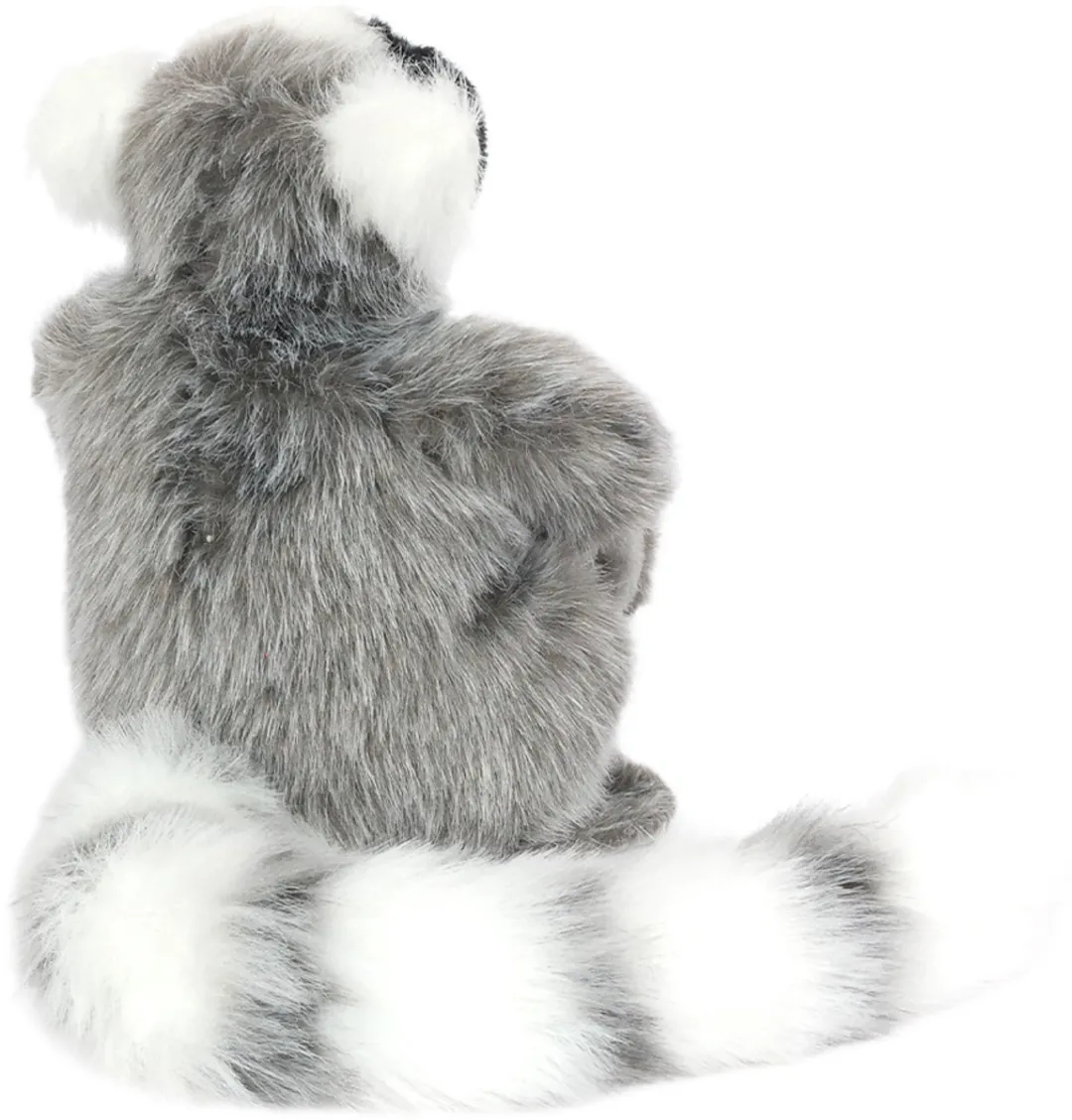 PIA Soft Toys Pluche Katta - Zittend 19cm - Grijs/Wit