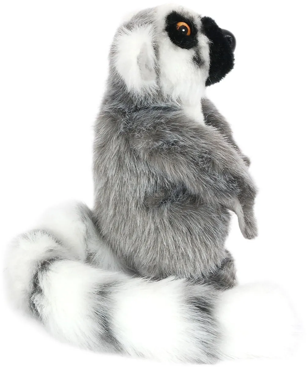 PIA Soft Toys Pluche Katta - Zittend 19cm - Grijs/Wit