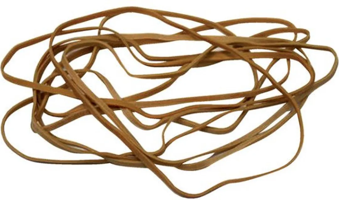 Quantore Elastiek 150x1 | 5x1mm - 100g - 10 Stuks - Bruin