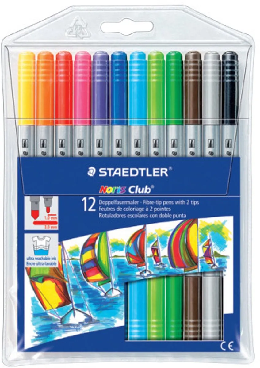 STAEDTLER Noris Club Viltstiften 12 Stuks - Multicolor