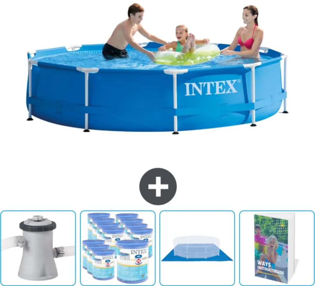Intex 28200NP-Blauw Rond Frame Zwembad 305cm