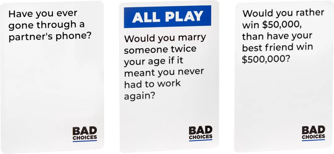 Bad Choices - Kaartspel - Partyspel - Vanaf 17 jaar - Voor 3 t/m 10 spelers - Engelstalig