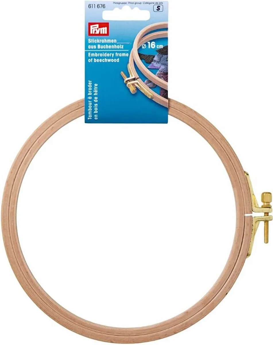 Prym Borduurring Hout 16cm