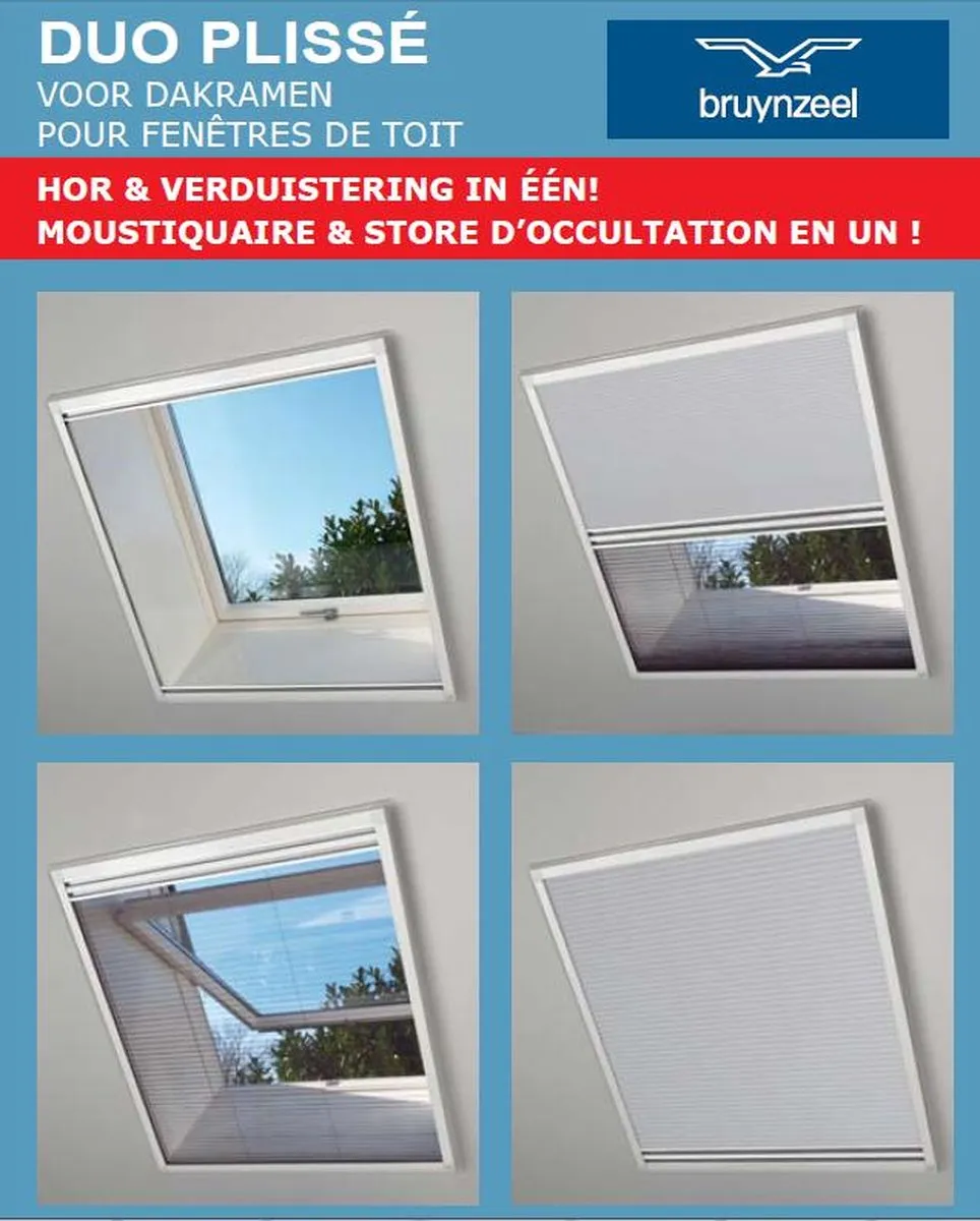 Bruynzeel Duoplissé Dakraam 500 Serie 117x121cm - Wit