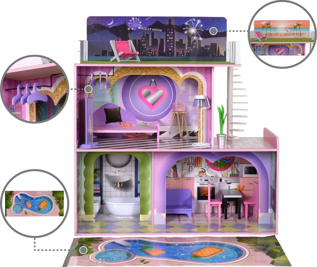 Teamson Kids Poppenhuis Accessoires - 16 Stuks - Meerkleurig
