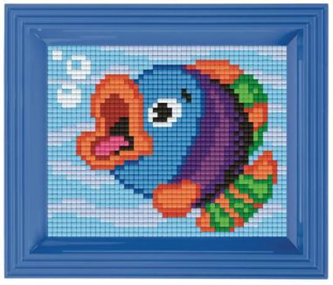 Pixelhobby Classic Vrolijke Vis 10x12cm - Multicolor - 3 Stuks