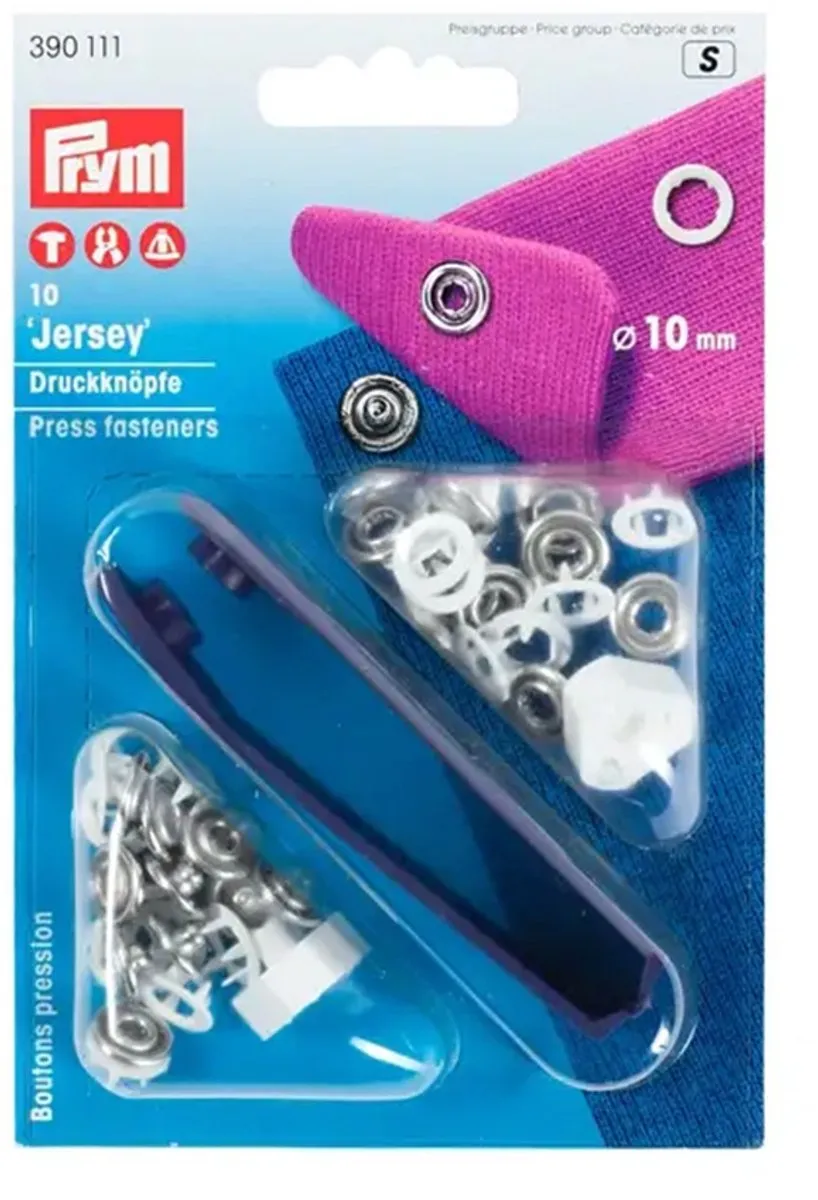 Prym Jersey Drukknopen 10mm - 10 Stuks Wit
