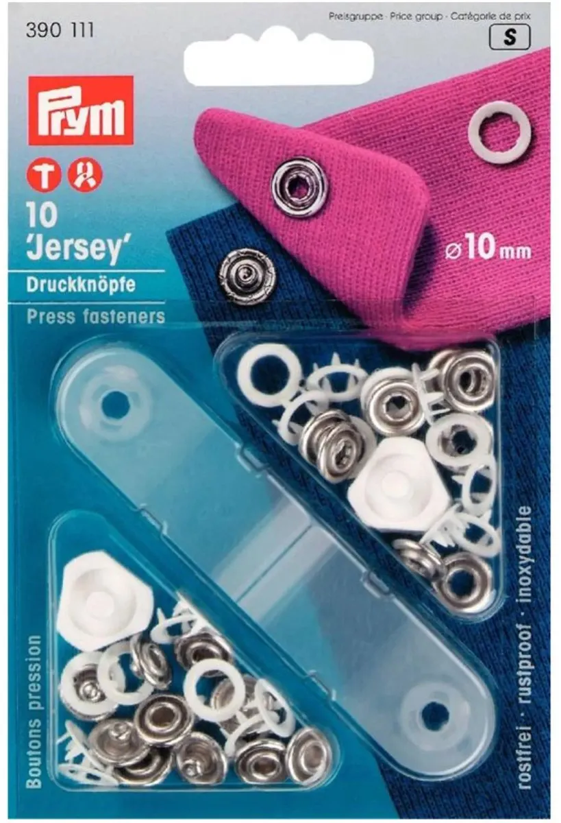 Prym Jersey Drukknopen 10mm - 10 Stuks Wit