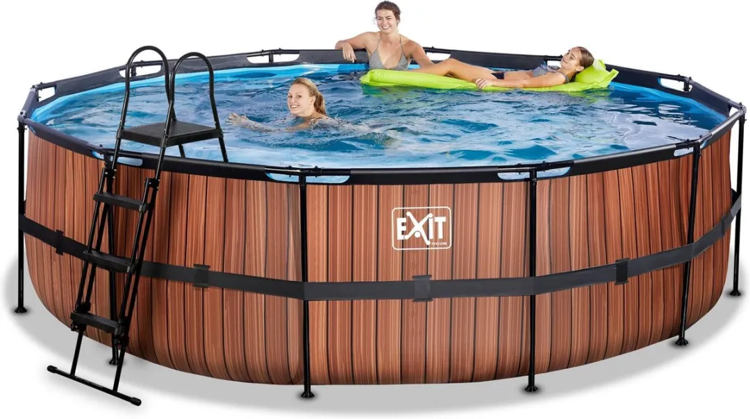 EXIT Wood Zwembad 488cm - 19.330L - Bruin