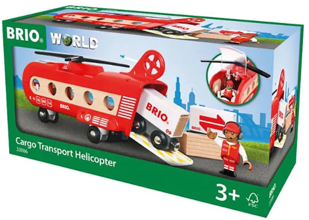 BRIO Vracht Transport Helikopter 33886 - 1000 Stuks - Rood