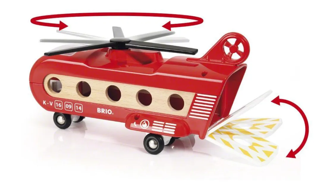 BRIO Vracht Transport Helikopter 33886 - 1000 Stuks - Rood