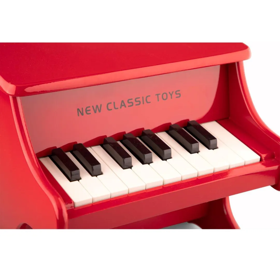 New Classic Toys® Houten Speelgoed Piano - Speelgoedinstrument - Rood - Inclusief Muziekboekje en Toonlader - Vanaf 3 jaar - Speelpiano voor Kinderen