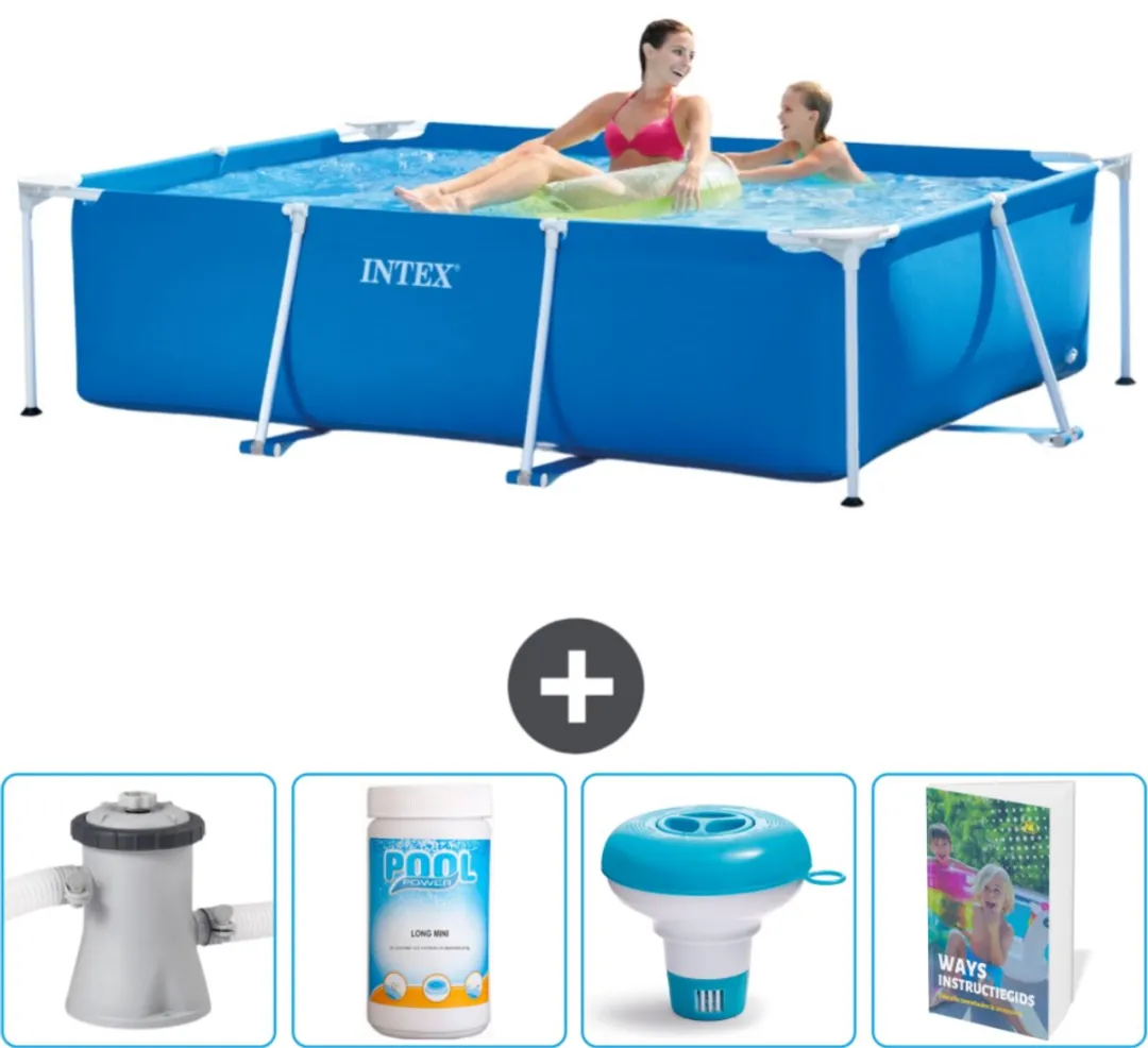 Intex Rechthoekig Frame Zwembad 220x150x60cm - Blauw - 1662L
