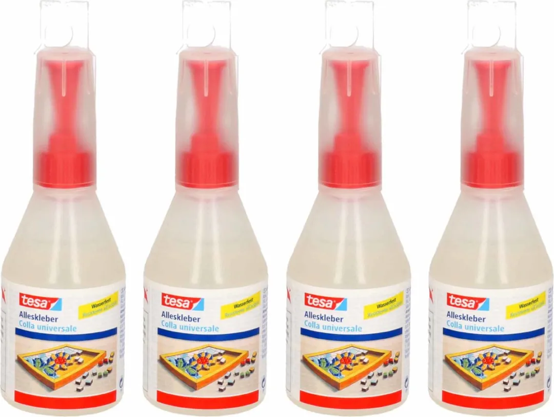 Tesa Hobbylijm 90ml - 4 Stuks
