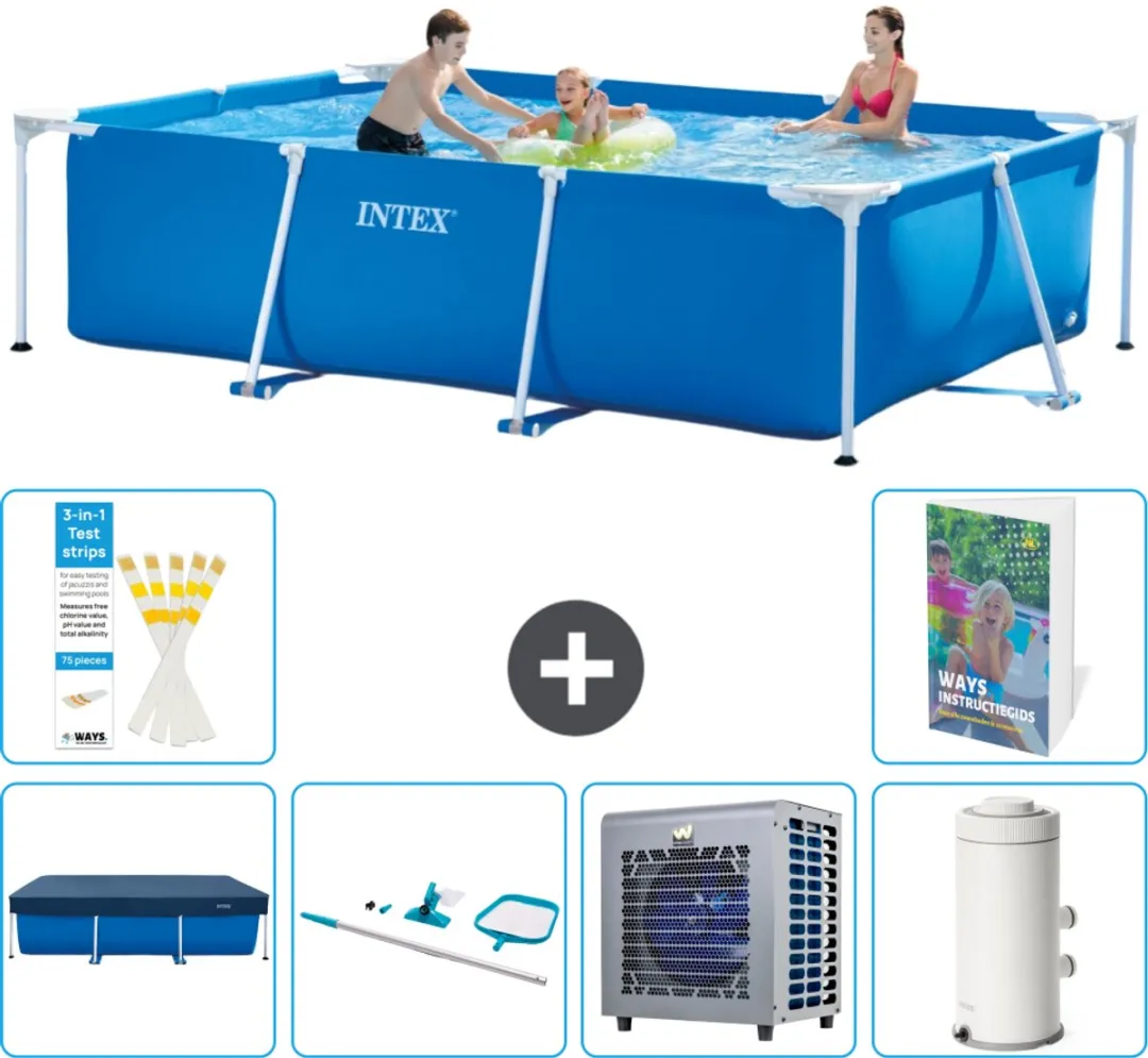 Intex Frame Zwembad 300x200x75cm Blauw - 7-delig