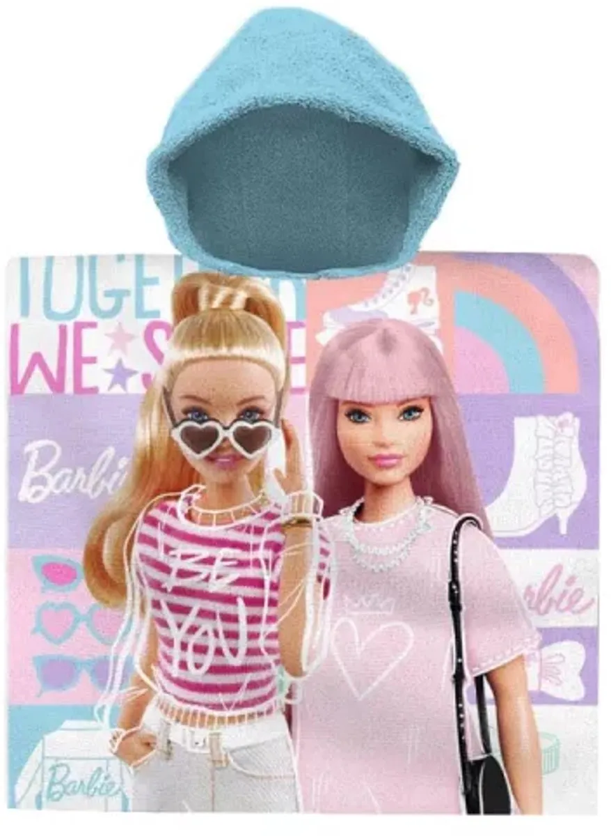 Barbie Baddoek Poncho 60x60cm - 100% Katoen - Multi