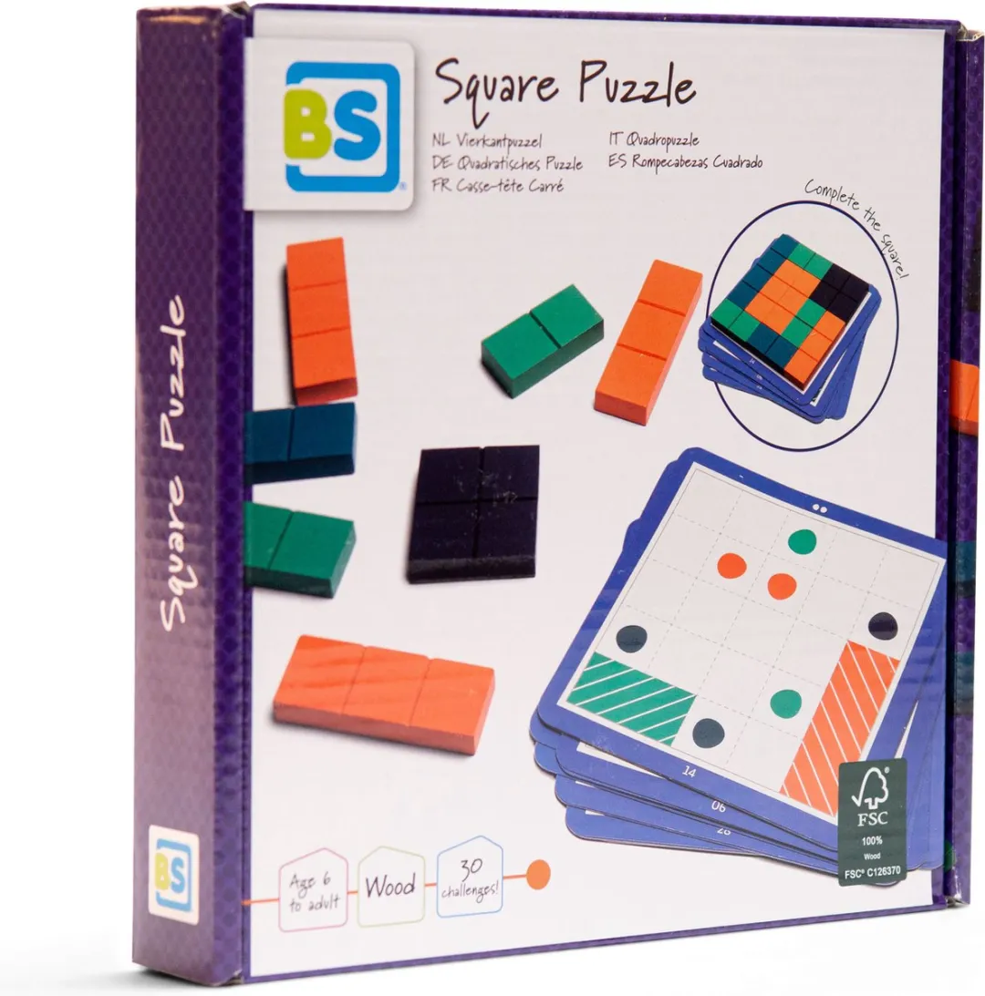 BS Toys Vierkantpuzzel GA451 - Educatief Speelgoed - Meerkleurig