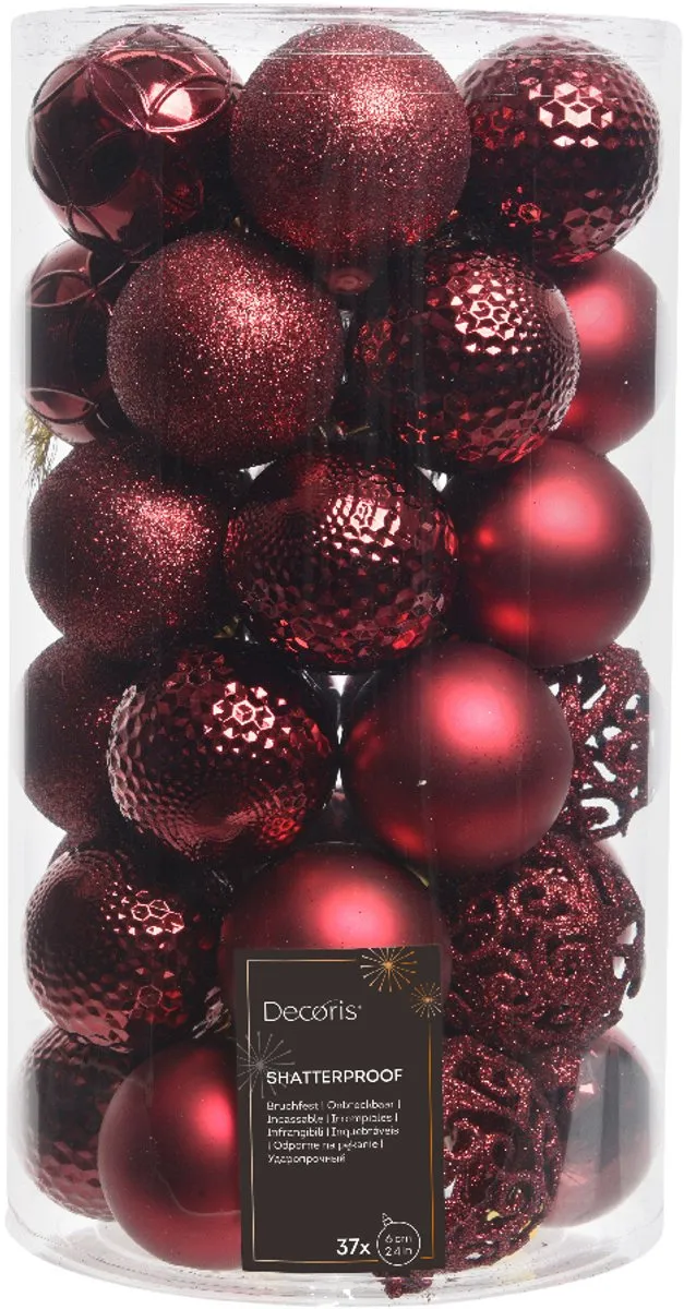 Decoris Kerstballenmix Ø6cm