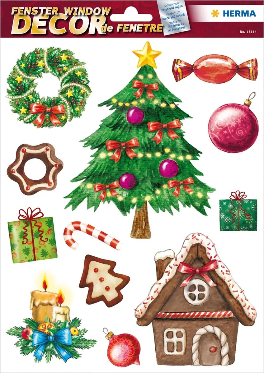 Herma Raamstickers Kerst Taferelen