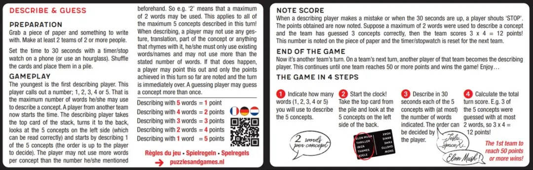 Describe & Guess Kaartspel - 1080 Concepten - 4-12 Spelers