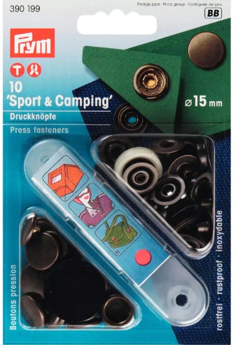 Prym Sport & Camping Drukknopen 15mm - 10 Stuks Oudmessing