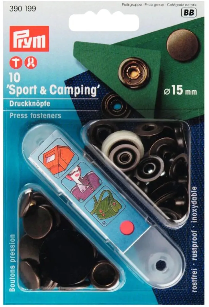 Prym Sport & Camping Drukknopen 15mm - 10 Stuks Oudmessing