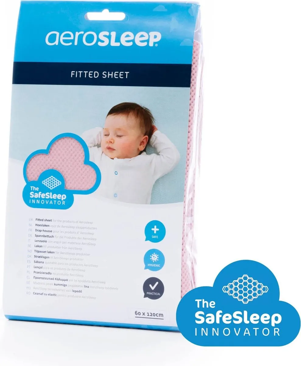 AeroSleep Hoeslaken 95x75cm - Pink