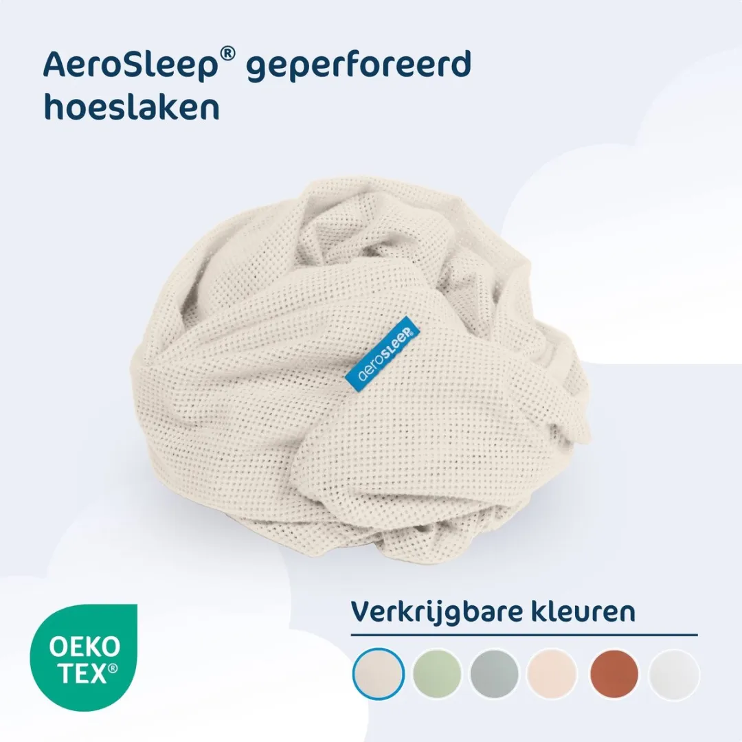 AeroSleep Hoeslaken Premium 140x70cm - Almond