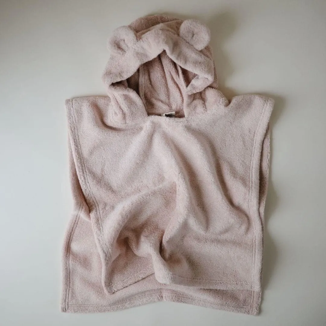 Mushie Poncho Handdoek Beer Blush - 1-3 jaar