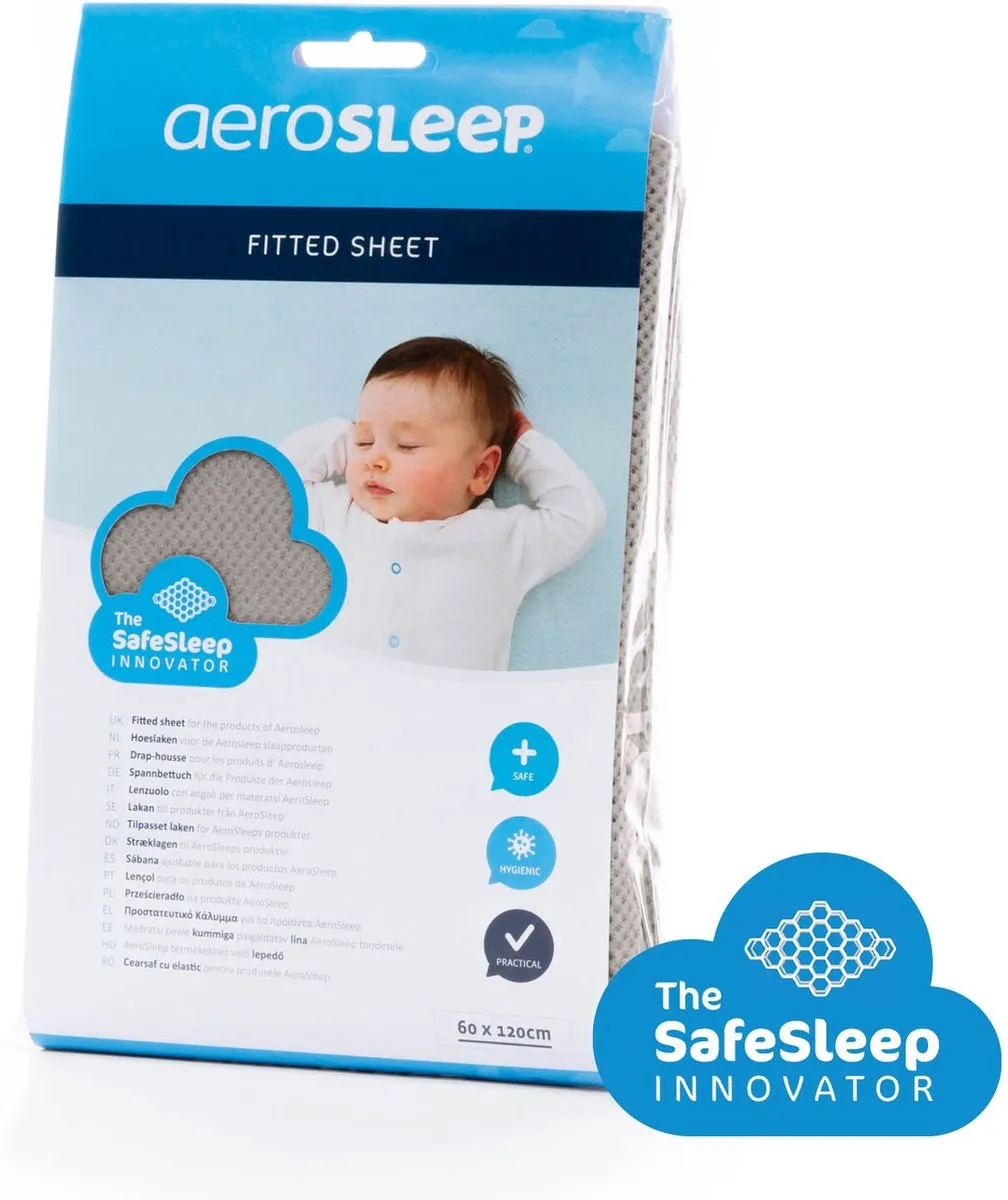 AeroSleep Hoeslaken 90x40cm Dark Grey