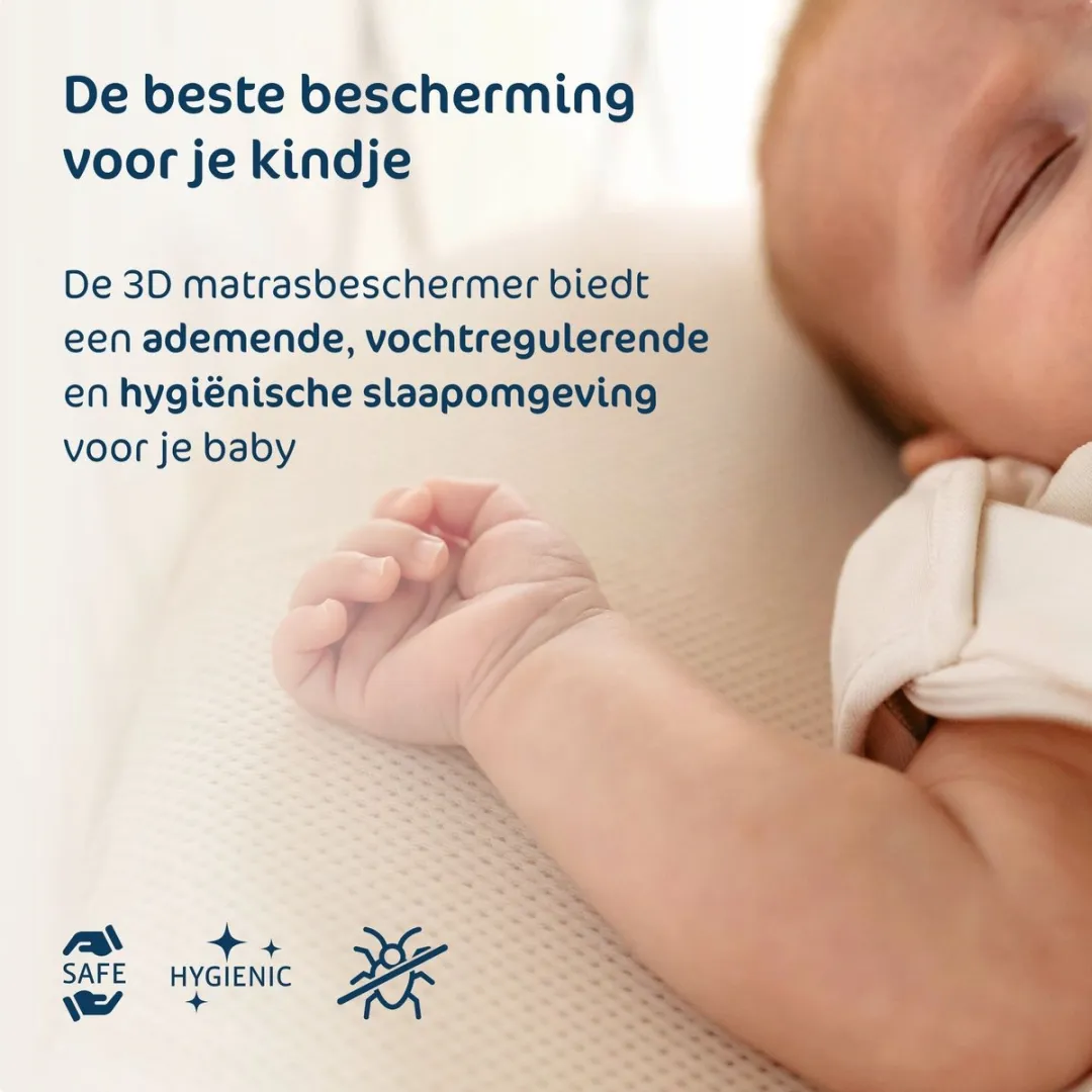 AeroSleep 3D Matrasbeschermer 160x70cm - Babybed/Ledikant/Wieg