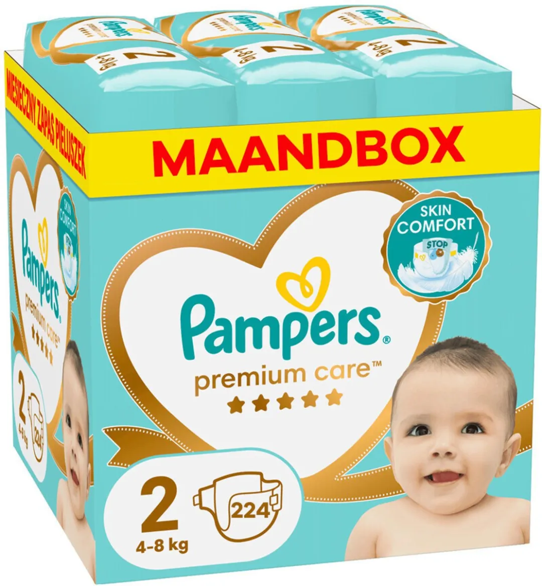 Pampers Premium Protection Maat 2 - 224 Luiers