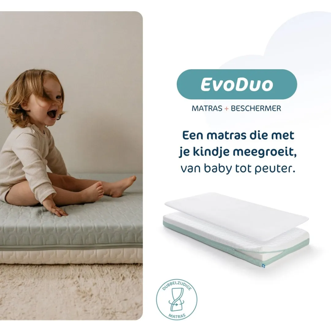 AeroSleep EvoDuo 2-in-1 Matraspakket 120x60cm - Wit