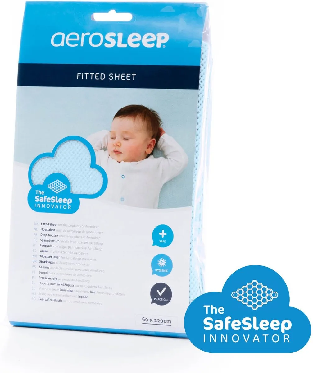 AeroSleep Hoeslaken 90x40cm - Blue