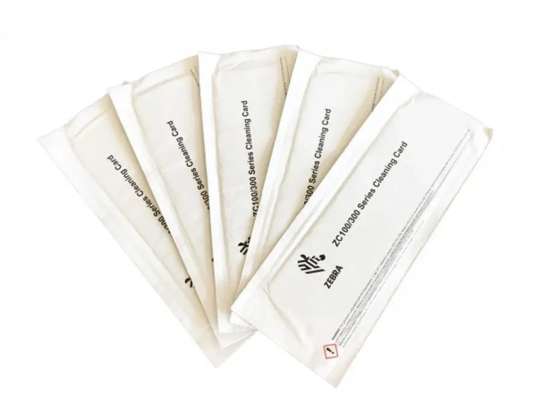 Zebra ZC100 Cleaning Cards - 5 Stuks - Zwart