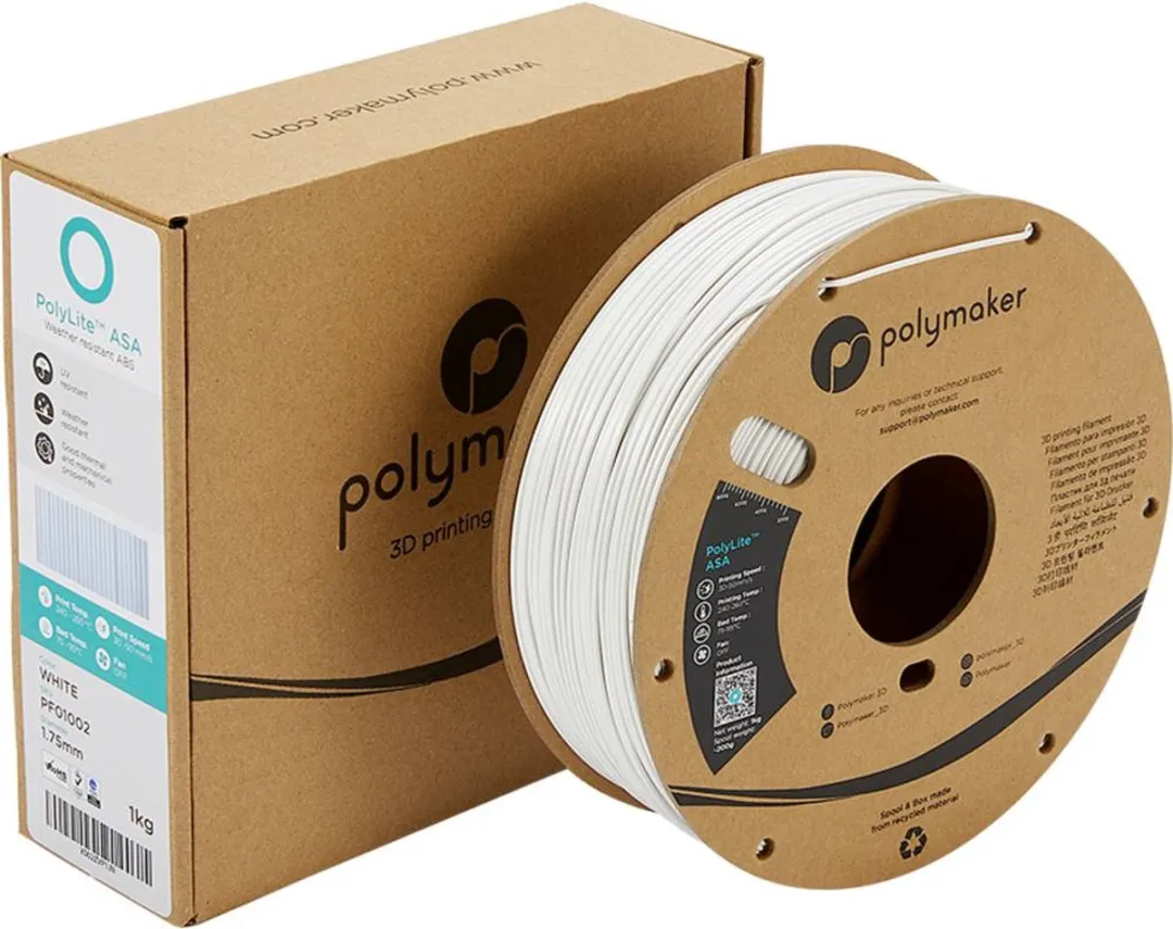 Polymaker PolyLite ASA Filament 1.75mm 1000g - Wit