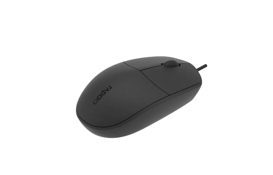 Rapoo 186853 Wired Optical Mouse - Zwart