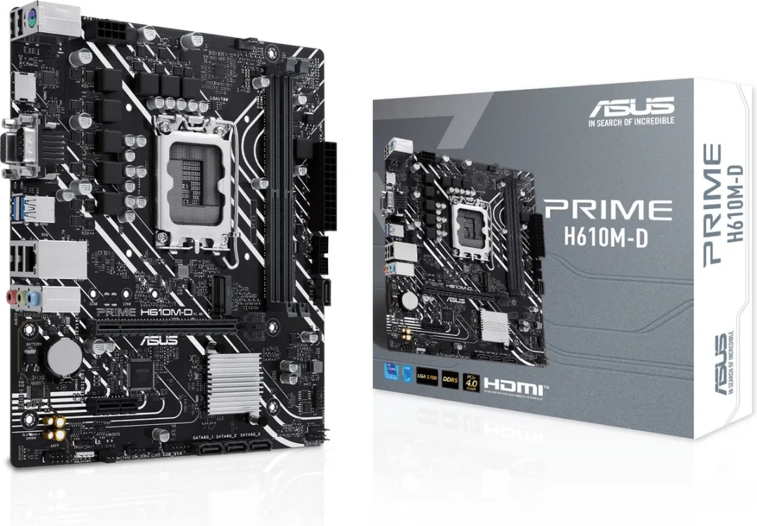 ASUS PRIME H610M-D Moederbord - Micro-ATX - Intel H610 - LGA 1700