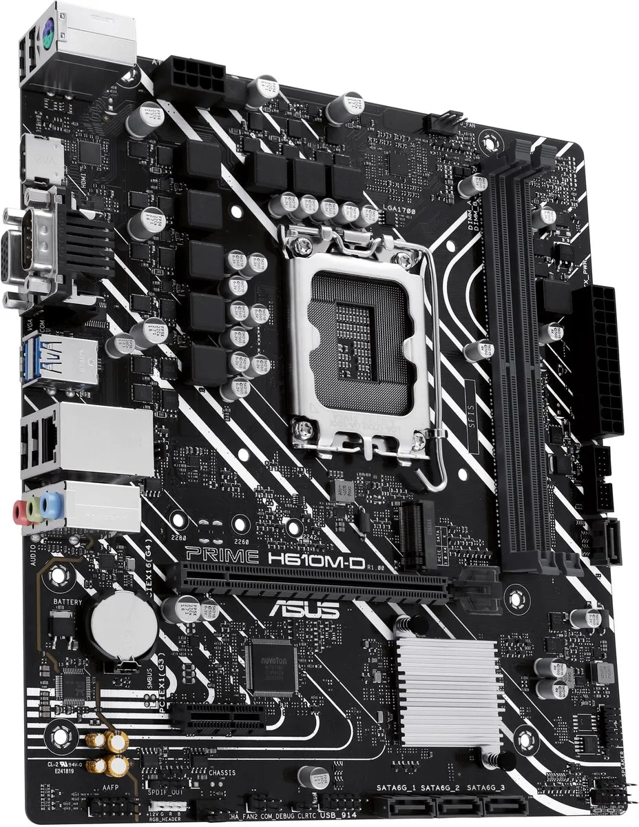 ASUS PRIME H610M-D Moederbord - Micro-ATX - Intel H610 - LGA 1700