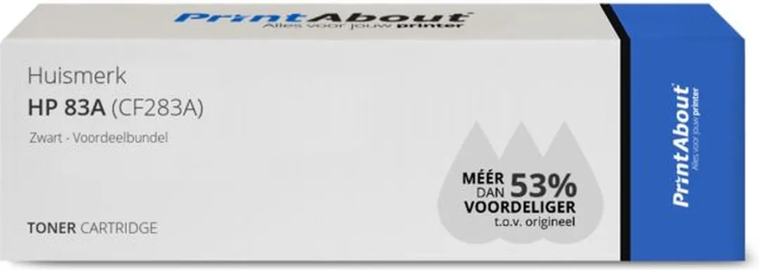 PrintAbout CF283A-PA2 Toner Zwart - 2 Stuks