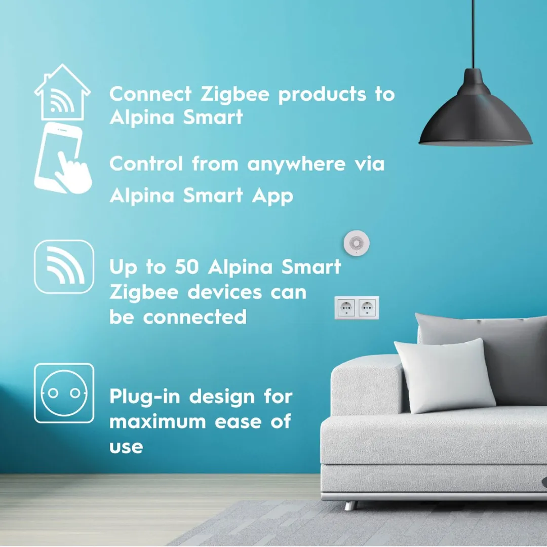 Alpina Smart Home Zigbee Gateway 8711252265476 - Wit